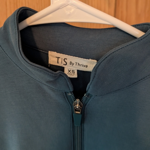 Blue and Gray Quarter-Zip Pullover - Picture 2 of 5